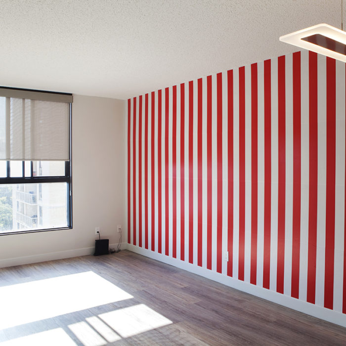 Daniel Buren, LIMITED TIME ONLY! In-situ intervention; various coloured posters.