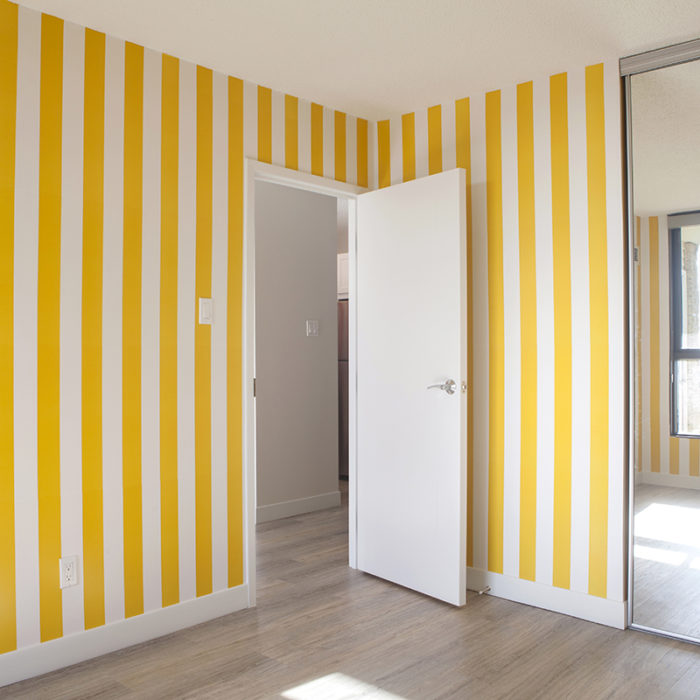 Daniel Buren, LIMITED TIME ONLY! In-situ intervention; various coloured posters.