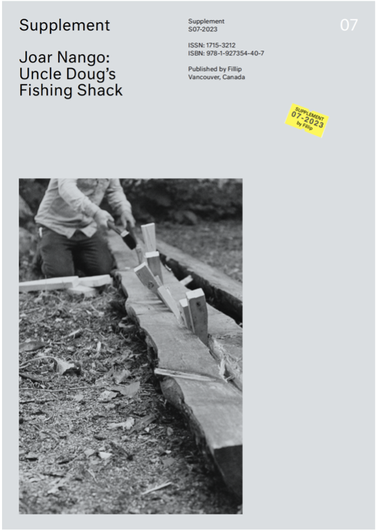 Cover of Supplement 7, featuring the STAGES 2019 work of Joar Nango, Uncle Doug's Fishing Shack.
